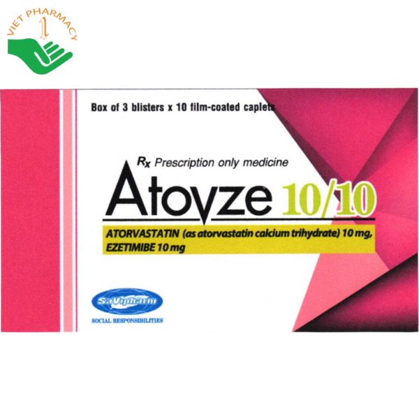 Thuốc điều trị hạ cholesterol Atovze 10/10